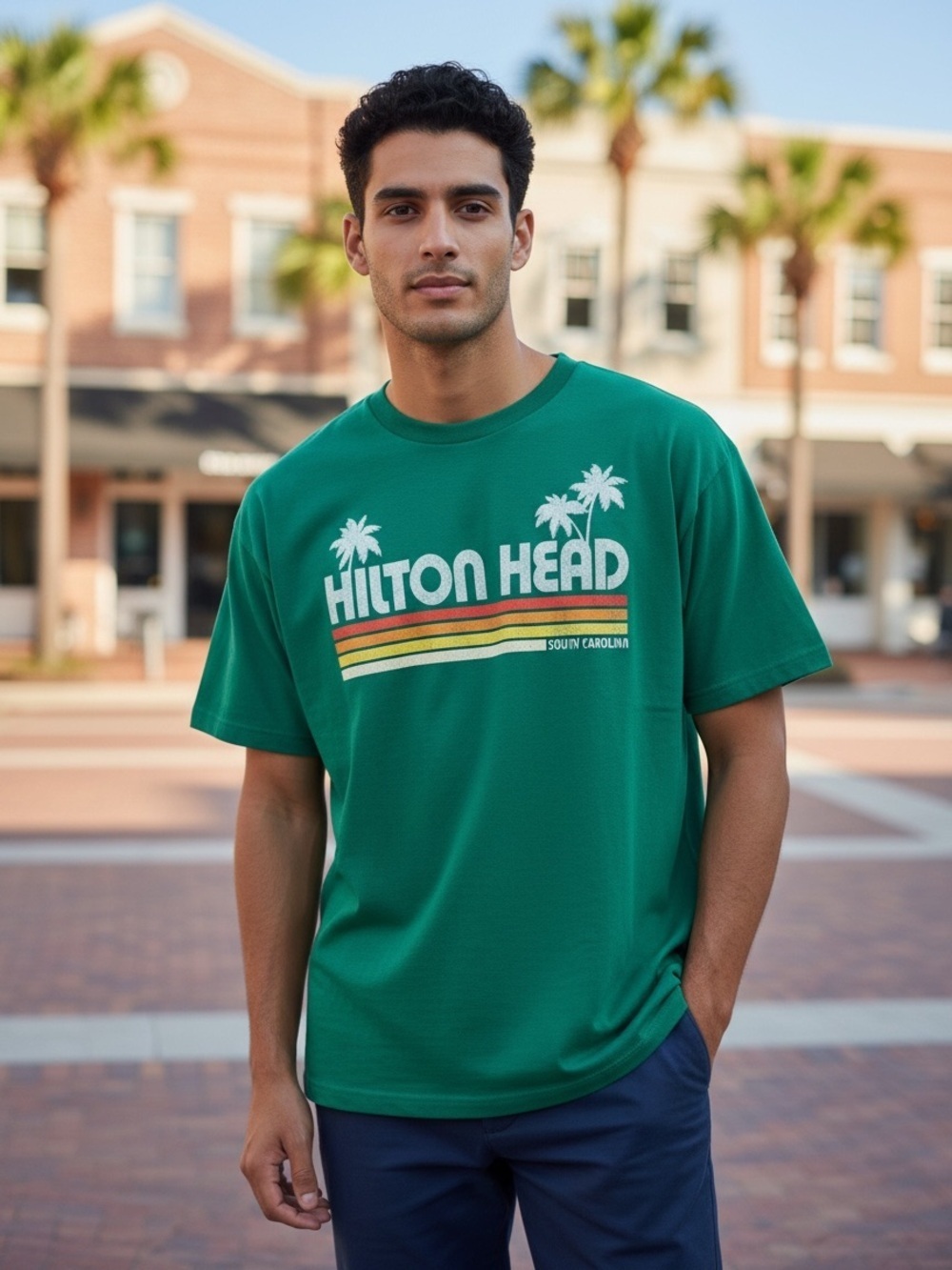 Green Hilton Head Graphic T-Shirt